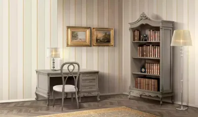 Produktbild von Schreibtisch Italienische Arbeitstisch Möbel Bücherregal Set 3 tlg.