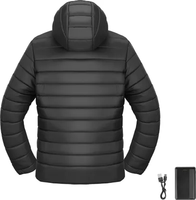 Obrázok produktu pre SucceBuy Vyhrievaná dámska bunda s batériou 7,4 V, elektrická softshellová vyhrievacia bunda, vetruodolné a ľahké outdoorové oblečenie so 4 vyhrievacími zónami a 3 úrovňami teploty, ideálna na turistiku a prácu v prírode, čierna, veľkosť M