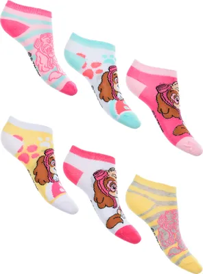 Produktbild von Paw Patrol Skye Kinder Mädchen Sneaker Socken 6 Paar Strümpfe Paket , Größe:31/34