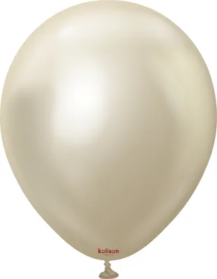 Zdjęcie produktu dla Balony lateksowe Kalisan Mirror White Gold, 30 cm, 50 szt.