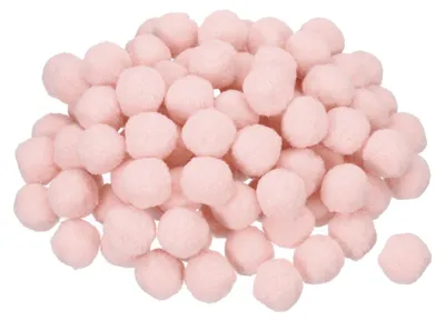 Viltballen Pompons 2,5 cm hellrosa 100 Stück Basteln