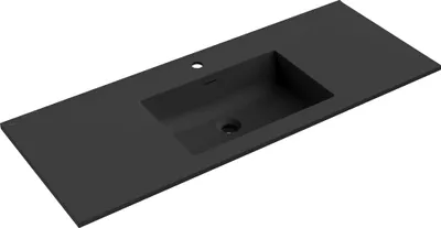 Produktbild von Mexen Otis Einbaubecken 121 x 46,5 cm, schwarz matt - 25181271