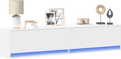 Image de Maison Exclusive - Meuble TV mural avec LED blanc 180x31x38 cm