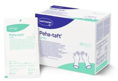 Produktbild von Hartmann Peha-taft® Latex Einmal-OP-Handschuhe Größe 5,5 | Packung (50 Stück)