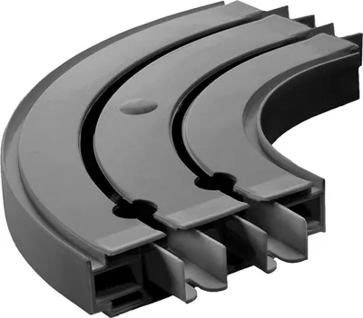 Produktbild von SN Deco - Innenbogen für Vorhangschiene SH 2, Schwarz, 2-Lauf