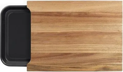 Immagine prodotto di Tagliere, LIVOO MES155, legno di acacia 36,5 x 27,5 cm, contenitore di raccolta rimovibile