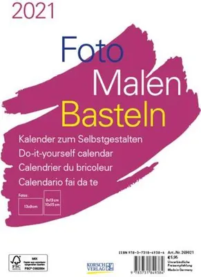 Produktbild von Foto-Malen-Basteln Bastelkalen der A5 weiß 2021