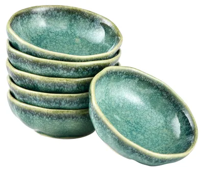 Zdjęcie produktu dla Zestaw 6 małych porcelanowych miseczek do sosów i przekąsek