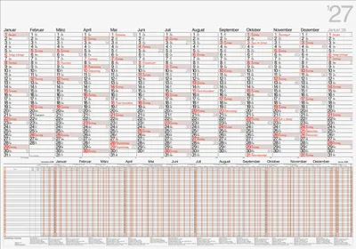 Produktbild von rido/idé 7033710007 Plakatkalender Mod. Kombi 2027 980×685 mm