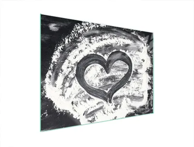 Produktbild von Glasschutzplatte Für Herd 70X52 Herz