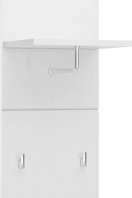 Produktbild von Garderobenpaneel 30 cm breit weiß Hochglanz MALABO-129