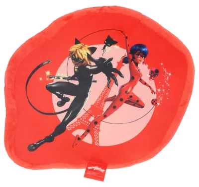 Produktbild von Miraculous Ladybug Dekokissen Velours Kissen Ideal zum Kuscheln und Dekorieren