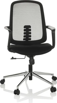 Produktbild von hjh OFFICE Home Office Bürostuhl SEDIOLO B Schreibtischstuhl mit Armlehnen Stoff / Netzstoff Drehstuhl