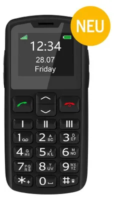 Produktbild von Beafon SL230 LTE, Balken, Single SIM, 4,57 cm (1.8"), Bluetooth, 800 mAh, Schwarz