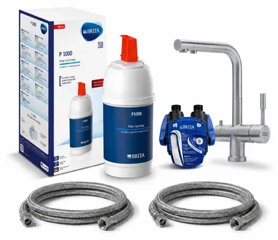 Produktbild von FRANKE 3-Wege-Wasserhahn – Set mit BRITA P1000 Untertisch-Wasserfilter