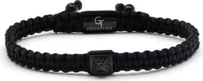 Immagine prodotto di GT Collection | Bracciale a piramide da uomo con cordino in nylon, acciaio inossidabile con diamante zirconico e confezione regalo