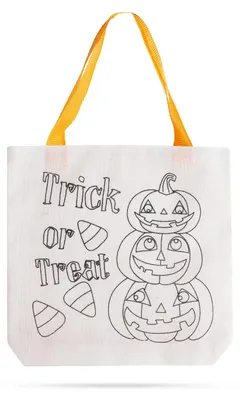 Immagine prodotto di Borsa regalo "Colora tu stesso" - zucca di Halloween - 4 pennarelli