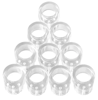 Produktbild von 20 transparente Türpuffer für Türgriffe, Türknäufe und Fenstergriffe bis Ø 20 mm – Gleitdämpfer – perfekter Schutz für Wände und Möbel