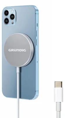 Obrázok produktu pre Bezdrôtová nabíjačka Grundig s výkonom 15 W – magnetická bezdrôtová nabíjačka s indukčnou technológiou