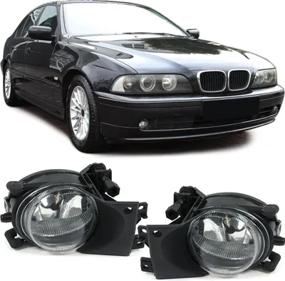Produktbild von Klarglas Nebelscheinwerfer H8 klar chrom Paar passend für BMW E39 00-04 Facelift