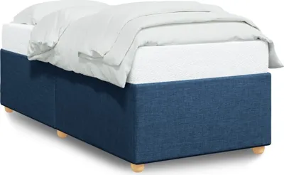 Image de Maison Exclusive - Cadre de lit sans matelas bleu 90x190 cm tissu