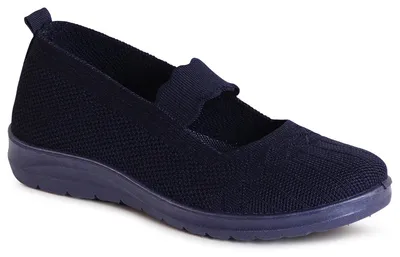 Produktbild von topschuhe24 3081 Damen Halbschuhe Sportliche Keilabsatz Ballerina, Farbe:Blau, Größe:37 EU