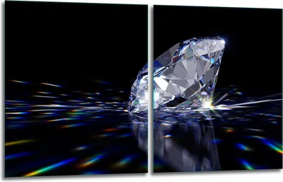 Produktbild von Herdabdeckplatten 2x40x52 Glaskeramikfeld 2-Teilig Glas Spritzschutz Diamant