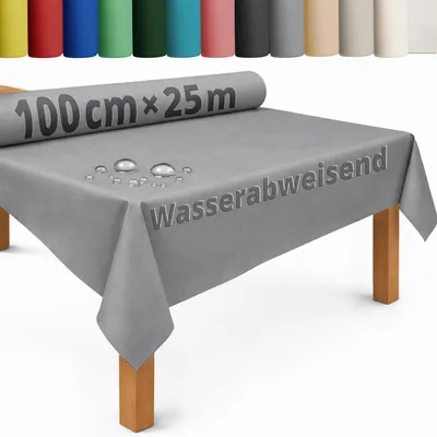 Produktbild von DecoHomeTextil Tischdecke Rolle Vliesstoff Tischläufer Vlies 80g/m² wasserabweisend Grau 1 x 25 m
