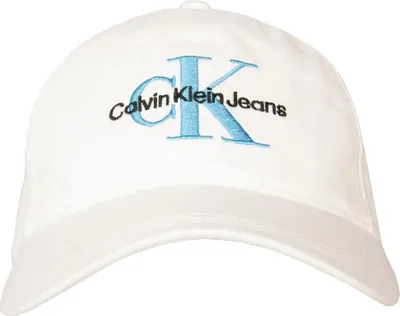 Zdjęcie produktu dla CALVIN KLEIN JEANS czapka z daszkiem z regulowanym daszkiem z tyłu haftowane logo artykuł ZW0ZW02539, YAF Jasny biały / Biały, JEDEN - JEDEN ROZMIAR, 100% Bawełna