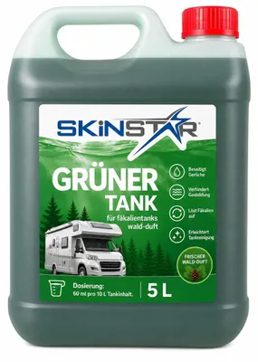 Imagen del producto de Líquido sanitario para inodoros químicos, aditivo para el agua de enjuague, producto para inodoros de camping, aroma a bosque. Tipo: depósito de 5 litros