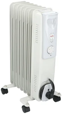 Ölradiator 1500W, elektrisch, mit Thermostat, weiß, mobil