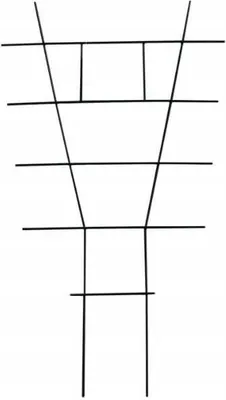 Produktbild von Topfpflanzenleiterstütze 51x29 cm Grün Stahldraht
