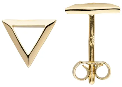 Produktbild von Ohrstecker Dreieck 333 Gold Gelbgold Ohrringe Ohrschmuck glänzend schlicht