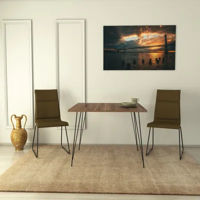 Produktbild von Skye Decor, Sandalf Square - Walnut, Tisch, Nussbaum, 100 % MELAMINBESCHICHTETE SPANPLATTEN, 90 x 90 x 75 cm