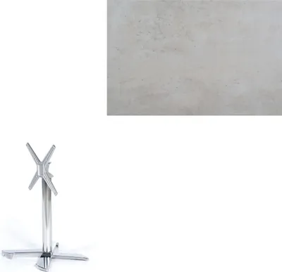 Produktbild von Sonnenpartner Tischgestell Kreta Alu silber mit wählbarer Tischplatte, abklappbar