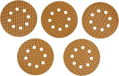 Image de Disques abrasifs 125 mm, #60, velcro, lot de 5 pièces