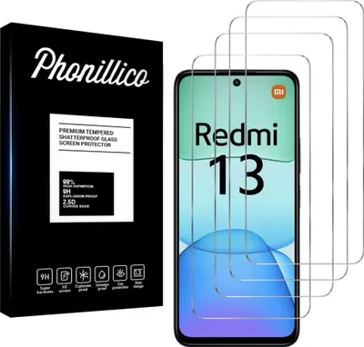 Image de Verre trempé pour Xiaomi Redmi 13 [4 pièces] Film de protection d'écran anti-rayures verre résistant Phonillico®