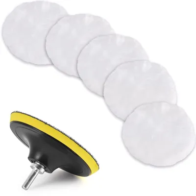 Productafbeelding van Polierpads voor Accuschroefmachine 80mm - 7 delig Set