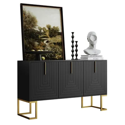Produktbild von Sideboard Breite 138 cm, Wohnzimmerschrank, Mehrzweckschrank, Küchenschrank