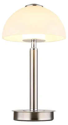 Produktbild von LED Tischleuchte, Pilz, Glas, verchromt, Touchdimmer, H 31,5 cm