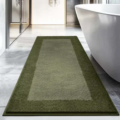 Image de Tapis de bain 76 x 150 cm, antidérapant, lavable, pour la douche, la baignoire et le sol
