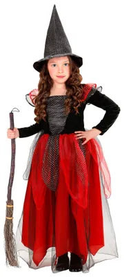 Produktbild von Gifthexe - Halloween Kostüm Kinder Mädchen Kindergröße: 110-116