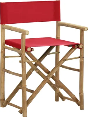Produktbild von vidaXL Klappbare Regiestühle 2 Stk. Rot Bambus und Stoff
