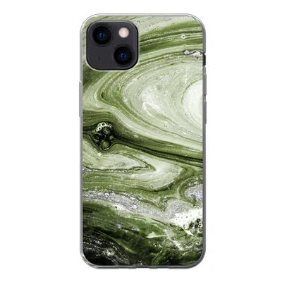 Produktbild von MuchoWow® Handyhülle Schutzhülle Hülle für iPhone 13 Marmor - Naturstein - Kalkstein Silikon Softcase Handy Hülle - Karteninhaber