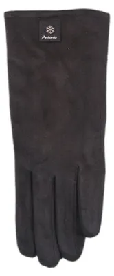 Imagen del producto de Guantes de invierno para mujer con forro: Guantes de invierno de ante con forro de pelo suave. Guantes con función táctil: Color