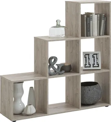 Obrázek produktu pro Raumteilerregal >MEGA 1< in Sandeiche Imitace - 104,5x108x33cm (BxHxT)