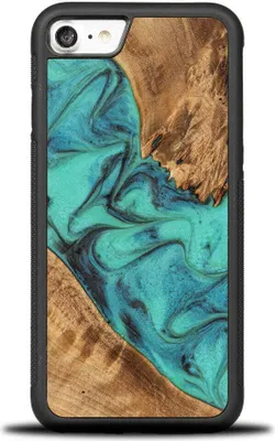 Produktbild von Holzhülle Bewood iPhone SE 2022/2020, 8/7, Turquoise