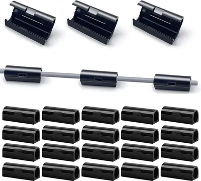 Produktbild von 100 StüCk Schwarze Kabelhalter Kabelclips, Selbstklebend Schreibtisch KabelfüHrung, Kabel organizer Clip Kabelorganisation füR Kabelclips, Schreibtisch, BüRo Und Zuhause (01 Small)