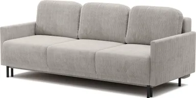 Obrázek produktu pro Selsey Hamiel - 3místná pohovka s podnožkou, manšestrový potah, světle béžová barva, 212 cm