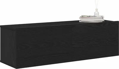Produktbild von TV-Schränk 2 pcs Schwarz 100 x 30 x 30 cm Holzwerkstoff